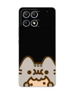 Чехол для Xiaomi POCO F6 с картинкой «Пушин на черном»