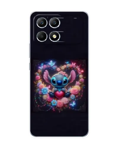 Чехол для Xiaomi POCO F6 с картинкой «Stitch в цветах» Чехол для Xiaomi POCO F6 с картинкой «Stitch в цветах»