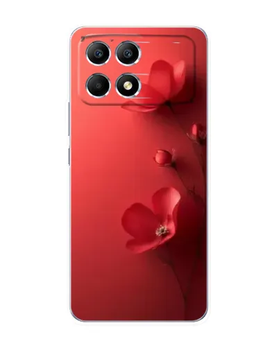Чехол для Xiaomi POCO F6 с картинкой «Маковые соцветия»