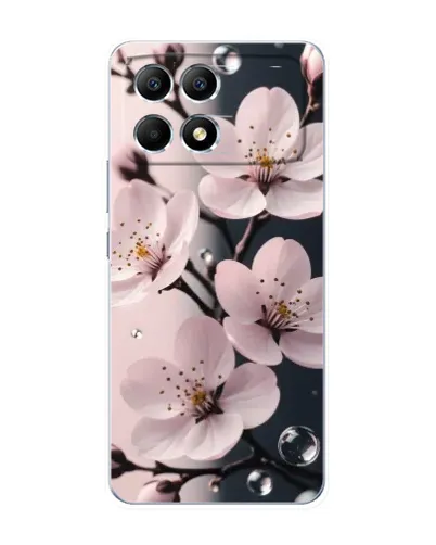 Чехол для Xiaomi POCO F6 с картинкой «Нежная сакура и капли» Чехол для Xiaomi POCO F6 с картинкой «Нежная сакура и капли»