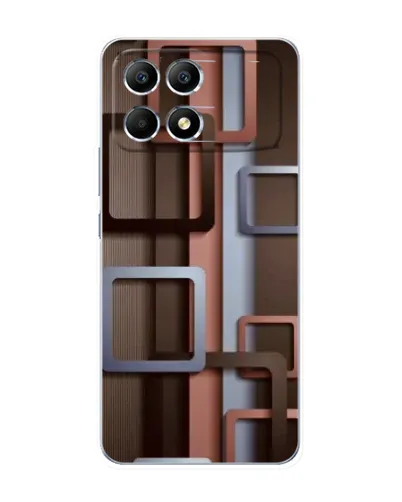 Чохол для Xiaomi POCO F6 з картинкою «Коричневі об'ємні квадрати» Чохол для Xiaomi POCO F6 з картинкою «Коричневі об'ємні квадрати»