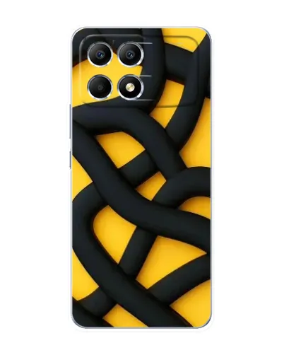 Чохол для Xiaomi POCO F6 з картинкою «Чорне жовте переплетення» Чохол для Xiaomi POCO F6 з картинкою «Чорне жовте переплетення»