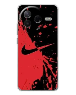 Чехол для Xiaomi POCO F7 Pro с картинкой «Красные брызги Nike»