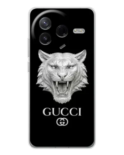 Чехол для Xiaomi POCO F7 Pro с картинкой «Gucci — серебряный лев» Чехол для Xiaomi POCO F7 Pro с картинкой «Gucci — серебряный лев»