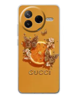 Чехол для Xiaomi POCO F7 Pro с картинкой «Gucci — золотые бабочки» Чехол для Xiaomi POCO F7 Pro с картинкой «Gucci — золотые бабочки»