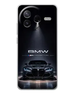 Чехол для Xiaomi POCO F7 Pro с картинкой «BMW сквозь ночной город» Чехол для Xiaomi POCO F7 Pro с картинкой «BMW сквозь ночной город»