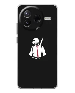 Чехол для Xiaomi POCO F7 Pro с картинкой «PUBG — силуэт воина»