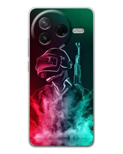 Чехол для Xiaomi POCO F7 Pro с картинкой «PUBG — огненный воин» Чехол для Xiaomi POCO F7 Pro с картинкой «PUBG — огненный воин»