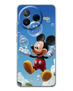 Чехол для Xiaomi POCO F7 Pro с картинкой «Mickey и мыльные пузыри»