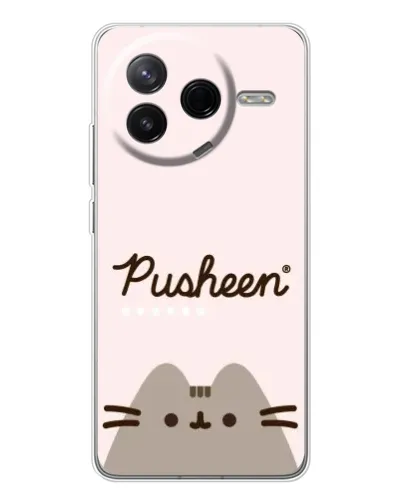 Чехол для Xiaomi POCO F7 Pro с картинкой «Pusheen логотип»