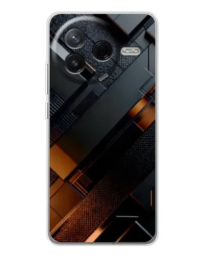 Чехол для Xiaomi POCO F7 Pro с картинкой «Черные геометрические блоки»