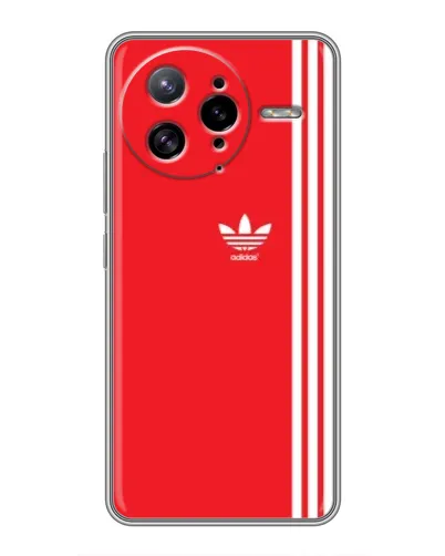 Чехол для Xiaomi POCO F7 Ultra с картинкой «Красный минимализм Adidas»