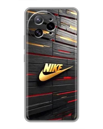 Чехол для Xiaomi POCO F7 Ultra с картинкой «Золотой Nike на металле»