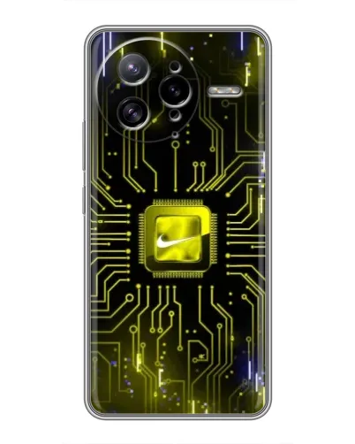 Чехол для Xiaomi POCO F7 Ultra с картинкой «Nike — золотая искра»