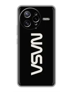 Чехол для Xiaomi POCO F7 Ultra с картинкой «NASA — вертикальный логотип»