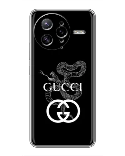 Чехол для Xiaomi POCO F7 Ultra с картинкой «Gucci — серебряная змея» Чехол для Xiaomi POCO F7 Ultra с картинкой «Gucci — серебряная змея»