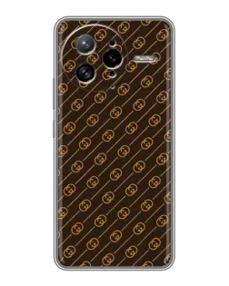 Чохол для Xiaomi POCO F7 Ultra з картинкою «Gucci — золоті діагоналі»