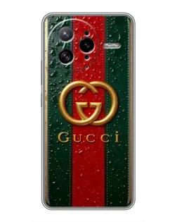 Чохол для Xiaomi POCO F7 Ultra з картинкою «Gucci — фірмова смуга та золото»
