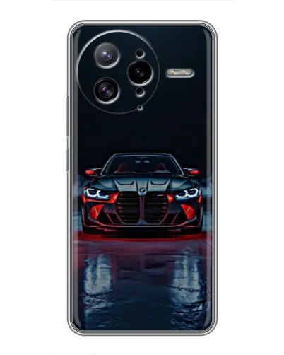 Чехол для Xiaomi POCO F7 Ultra с картинкой «BMW на мокрой дороге»