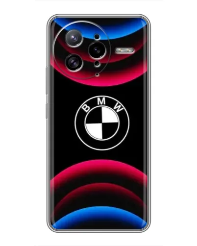 Чехол для Xiaomi POCO F7 Ultra с картинкой «Логотип BMW и неоновые дуги»