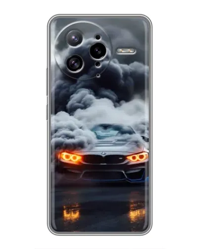 Чехол для Xiaomi POCO F7 Ultra с картинкой «BMW в дыму»