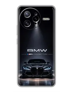 Чехол для Xiaomi POCO F7 Ultra с картинкой «BMW сквозь ночной город»