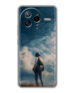 Чехол для Xiaomi POCO F7 Ultra с картинкой «Герой PUBG на скале»