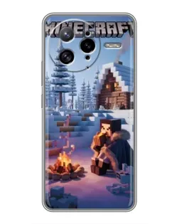 Чохол для Xiaomi POCO F7 Ultra з картинкою «Зимовий Minecraft»