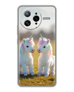 Чехол для Xiaomi POCO F7 Ultra с картинкой «Пара единорогов»