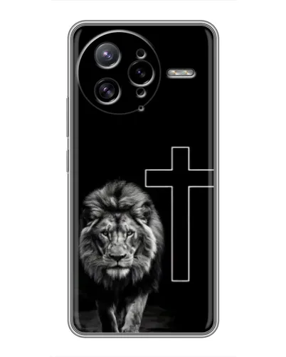 Чехол для Xiaomi POCO F7 Ultra с картинкой «Лев и Крест»