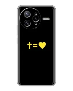 Чехол для Xiaomi POCO F7 Ultra с картинкой «Сердце и Крест»