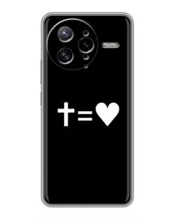 Чехол для Xiaomi POCO F7 Ultra с картинкой «Крест и Сердце»