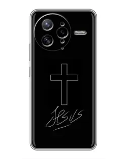Чехол для Xiaomi POCO F7 Ultra с картинкой «Графический крест Jesus» Чехол для Xiaomi POCO F7 Ultra с картинкой «Графический крест Jesus»
