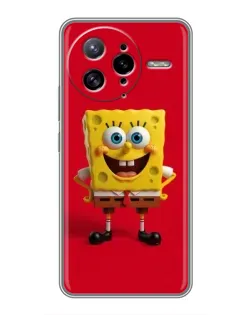 Чехол для Xiaomi POCO F7 Ultra с картинкой «Спанч Боб на красном»