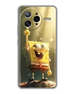 Чехол для Xiaomi POCO F7 Ultra с картинкой «Сияющий Спанч Боб»