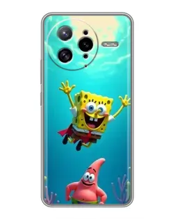 Чехол для Xiaomi POCO F7 Ultra с картинкой «Спанч Боб под водой»
