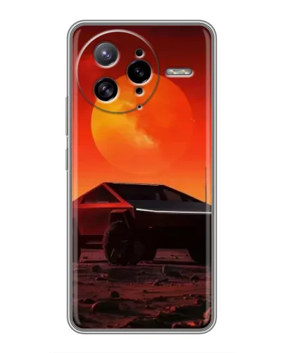 Чехол для Xiaomi POCO F7 Ultra с картинкой «Cybertruck на Марсе»