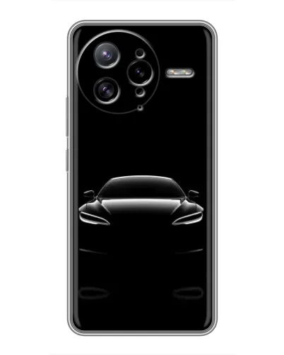 Чехол для Xiaomi POCO F7 Ultra с картинкой «Силуэт Tesla Night»