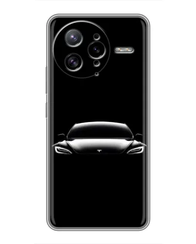 Чехол для Xiaomi POCO F7 Ultra с картинкой «Фары Tesla Night»