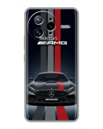 Чехол для Xiaomi POCO F7 Ultra с картинкой «Mercedes — белый карбон»