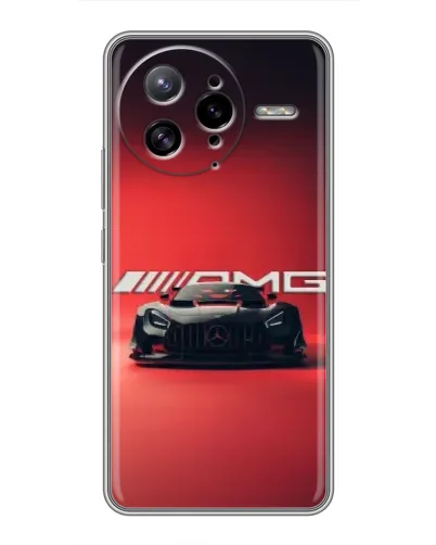 Чехол для Xiaomi POCO F7 Ultra с картинкой «Mercedes AMG — красная линия»