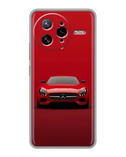 Чехол для Xiaomi POCO F7 Ultra с картинкой «Красный Mercedes AMG»