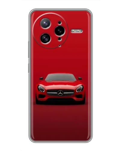 Чехол для Xiaomi POCO F7 Ultra с картинкой «Красный Mercedes AMG»