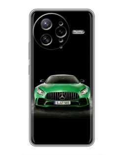 Чехол для Xiaomi POCO F7 Ultra с картинкой «Mercedes — неоновый лого»