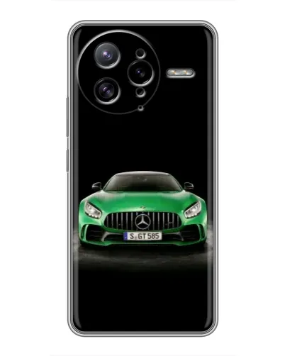 Чехол для Xiaomi POCO F7 Ultra с картинкой «Mercedes — неоновый лого»