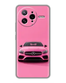 Чехол для Xiaomi POCO F7 Ultra с картинкой «Розовый Mercedes AMG»