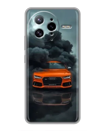Чехол для Xiaomi POCO F7 Ultra с картинкой «Audi в облаках дыма»