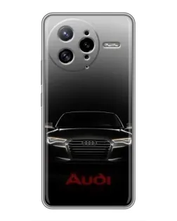Чехол для Xiaomi POCO F7 Ultra с картинкой «Audi — градиентный контур» Чехол для Xiaomi POCO F7 Ultra с картинкой «Audi — градиентный контур»