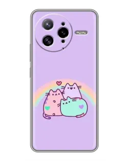 Чехол для Xiaomi POCO F7 Ultra с картинкой «Радужные Пушины»