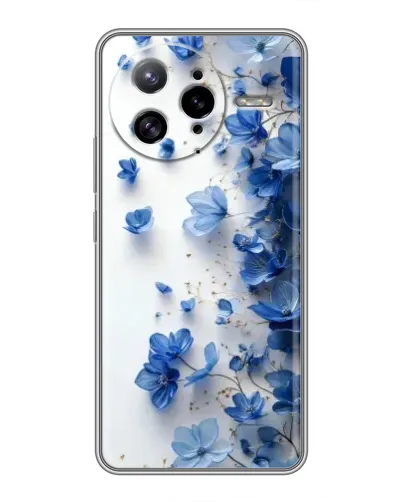 Чохол для Xiaomi POCO F7 Ultra з картинкою «Блакитний квітковий каскад»